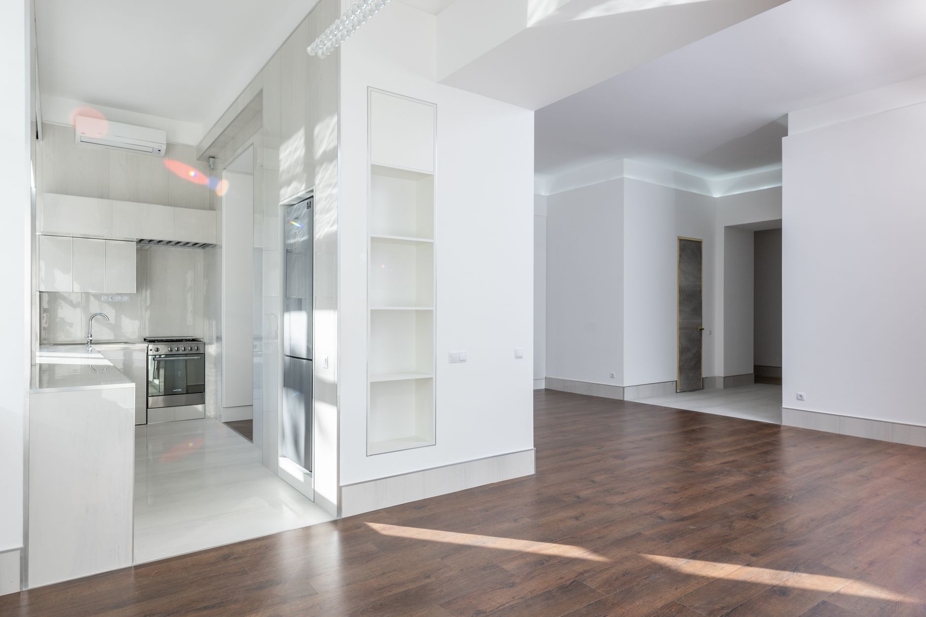 modern apartment interior, clean, bright