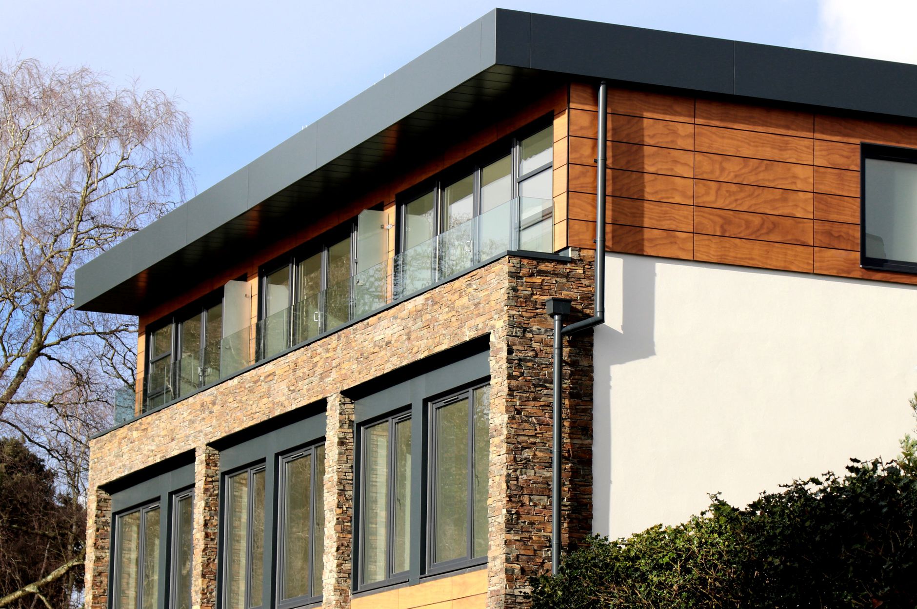 modern new build homes exterior