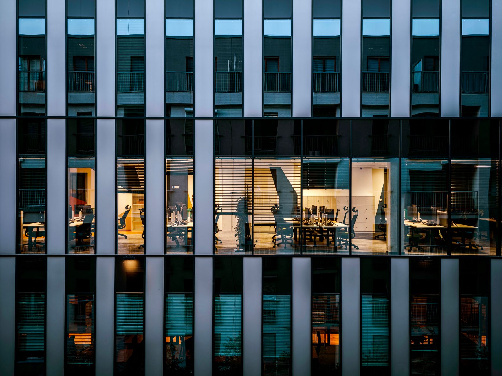 modern office building interior, bright, professional