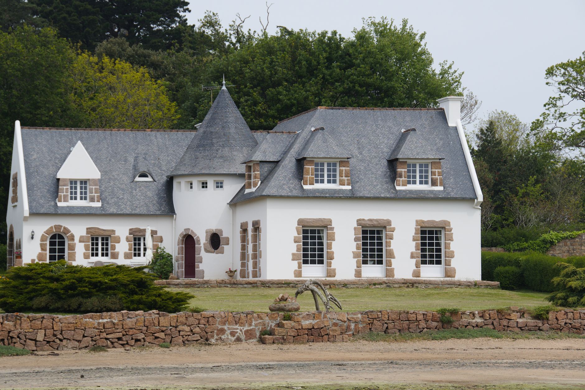 old stone house in French countryside