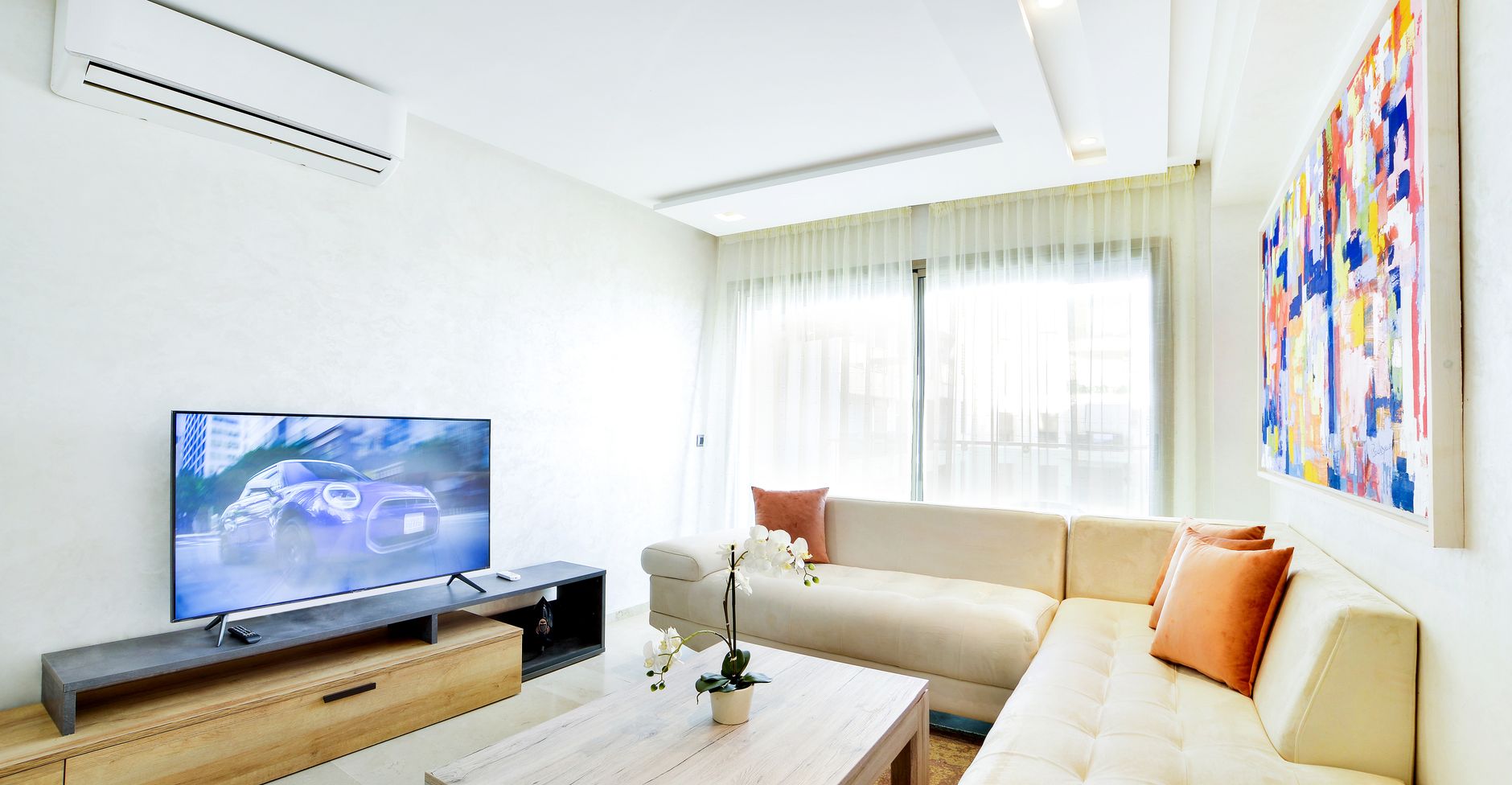 modern apartment interior design, bright, spacious