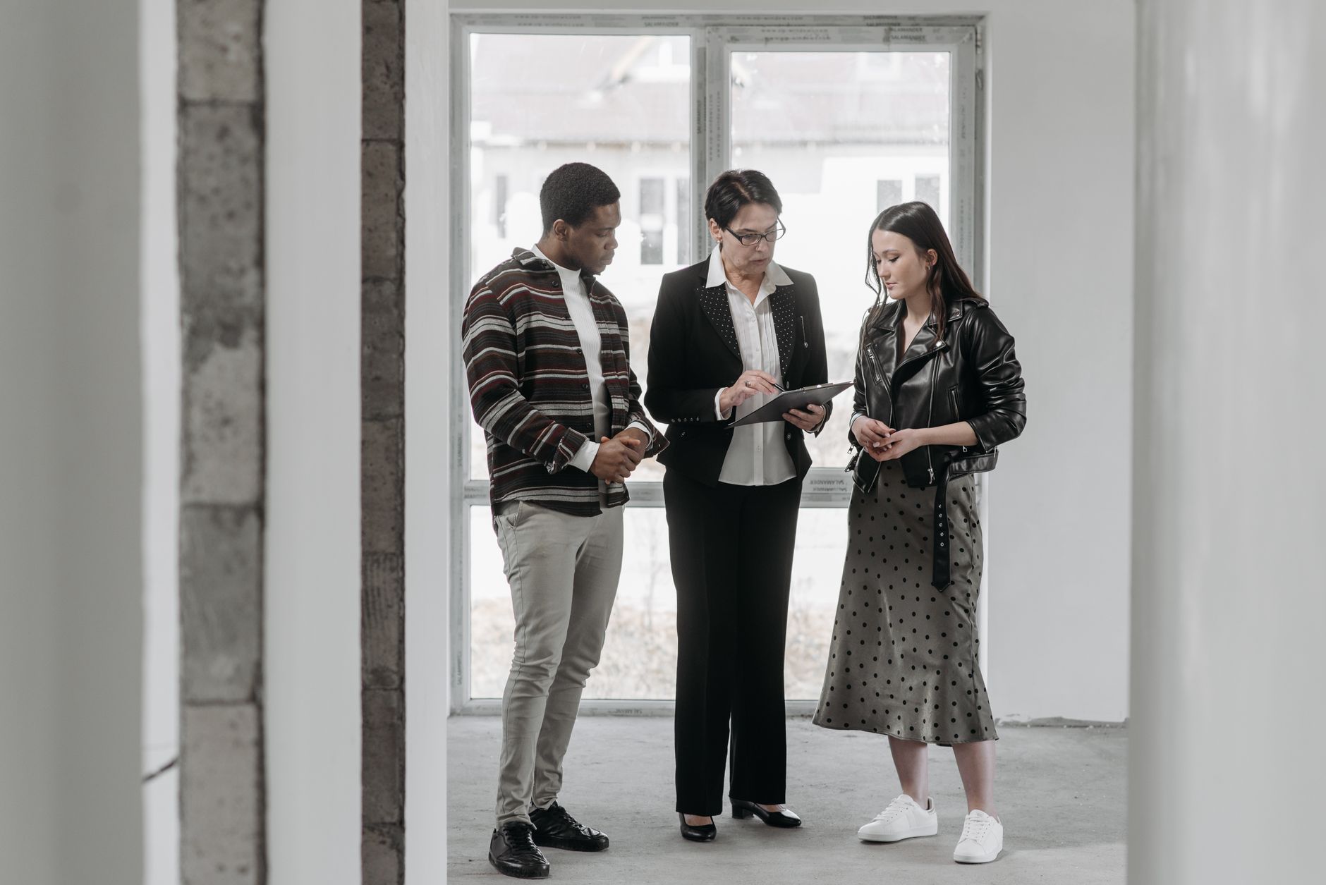 real estate agent meeting client